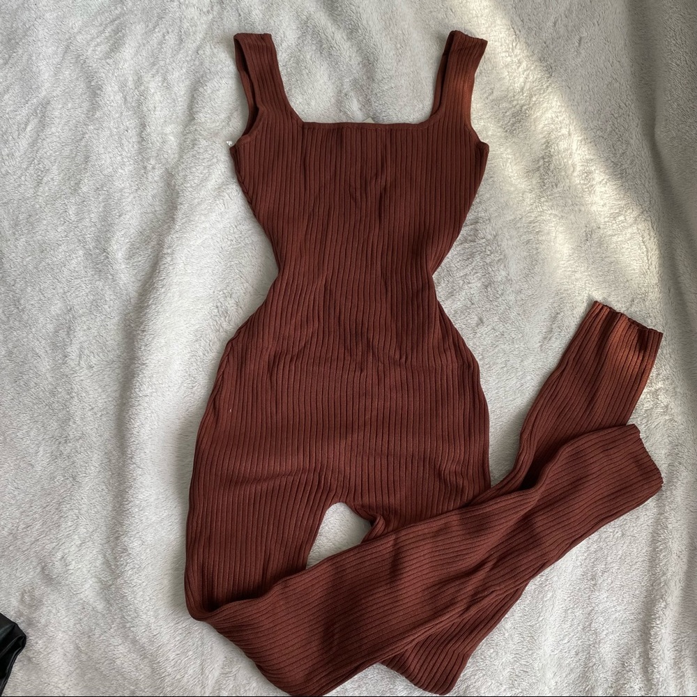 Naked Wardrobe Ribbed Jumpsuit